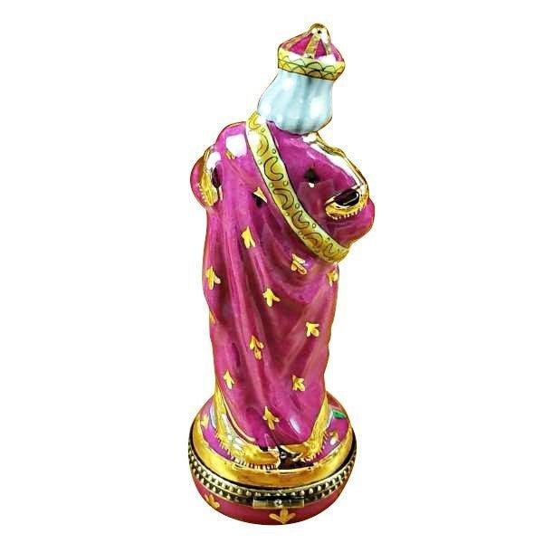 Wiseman - Red Coat Porcelain Limoges nativity French Trinket Box