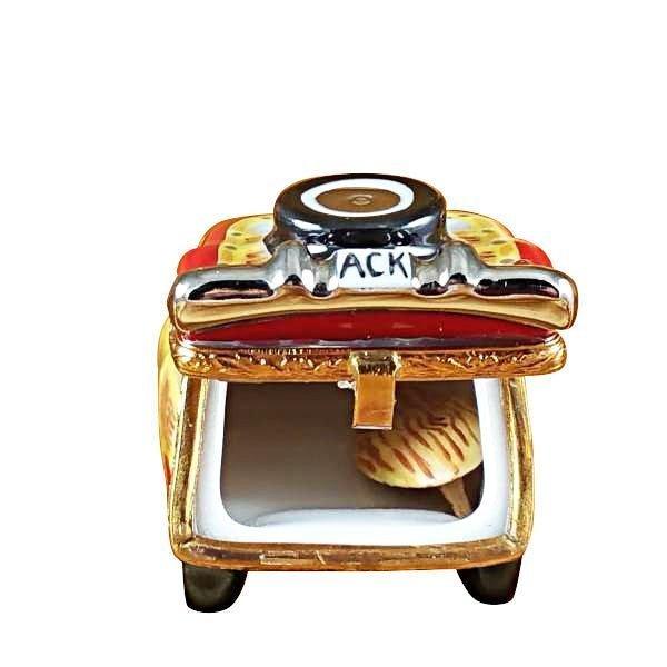 Woodie with Surf Board Porcelain Limoges sports beach vehicle French Trinket Box