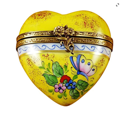 Yellow Butterfly Heart