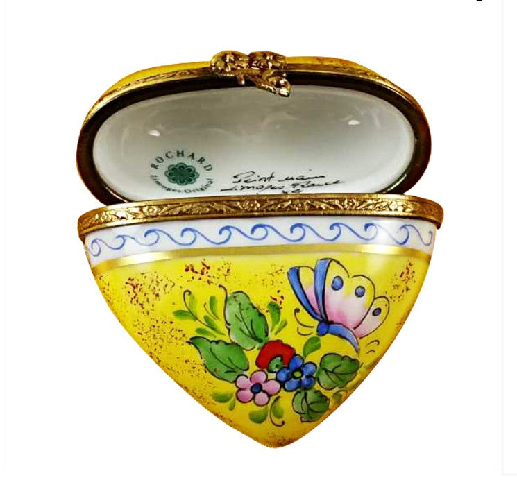 Yellow Butterfly Heart