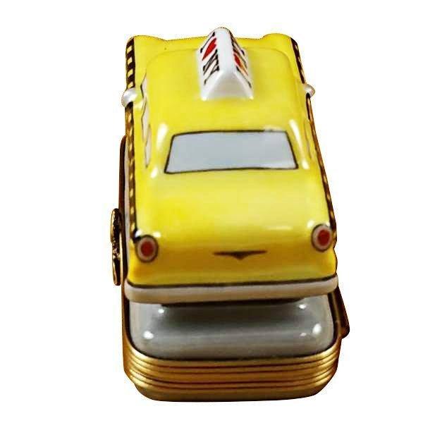 Yellow Taxi - I Love New York Porcelain Limoges vehicle united states French Trinket Box