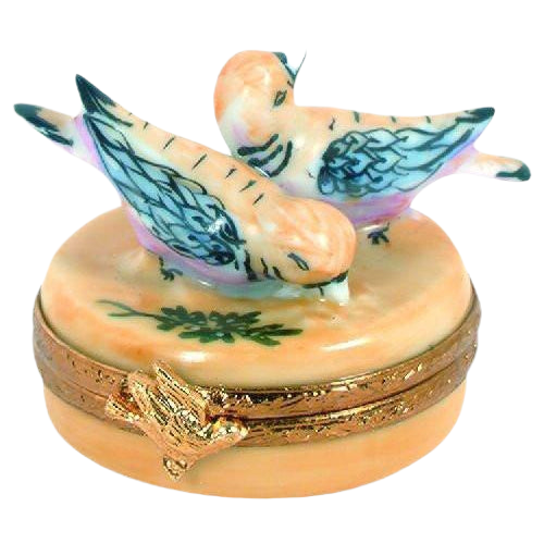 Two Turtle Doves - 12 Days Of Christmas Limoges Box Figurine - Limoges Box Boutique