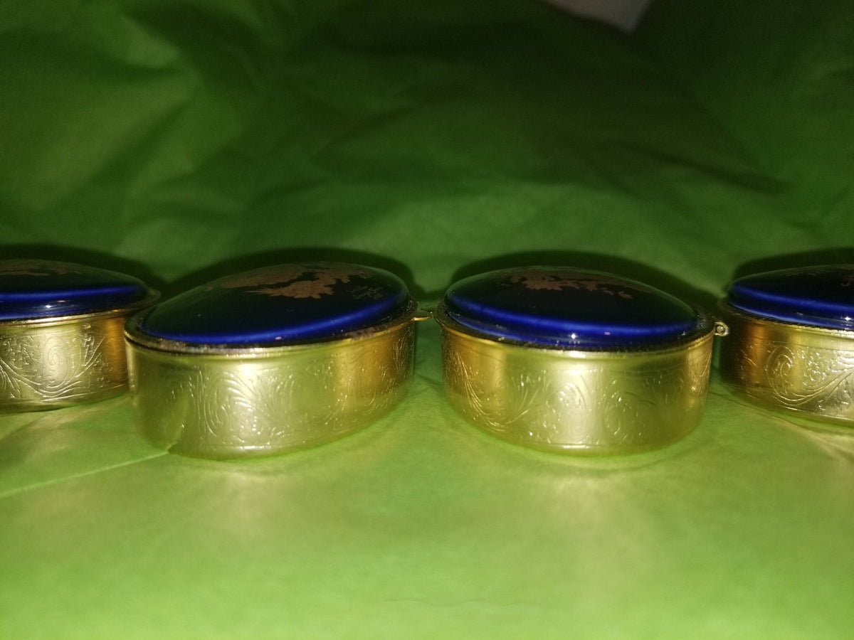 Cobalt Blue Brass Box for Gold Lovers
