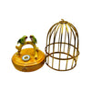 Lovebirds In Cage