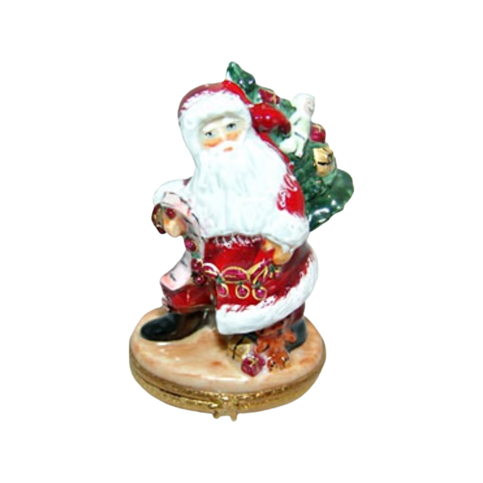 Lynn Haney Jingle Claus Limoges Box for Christmas Decor