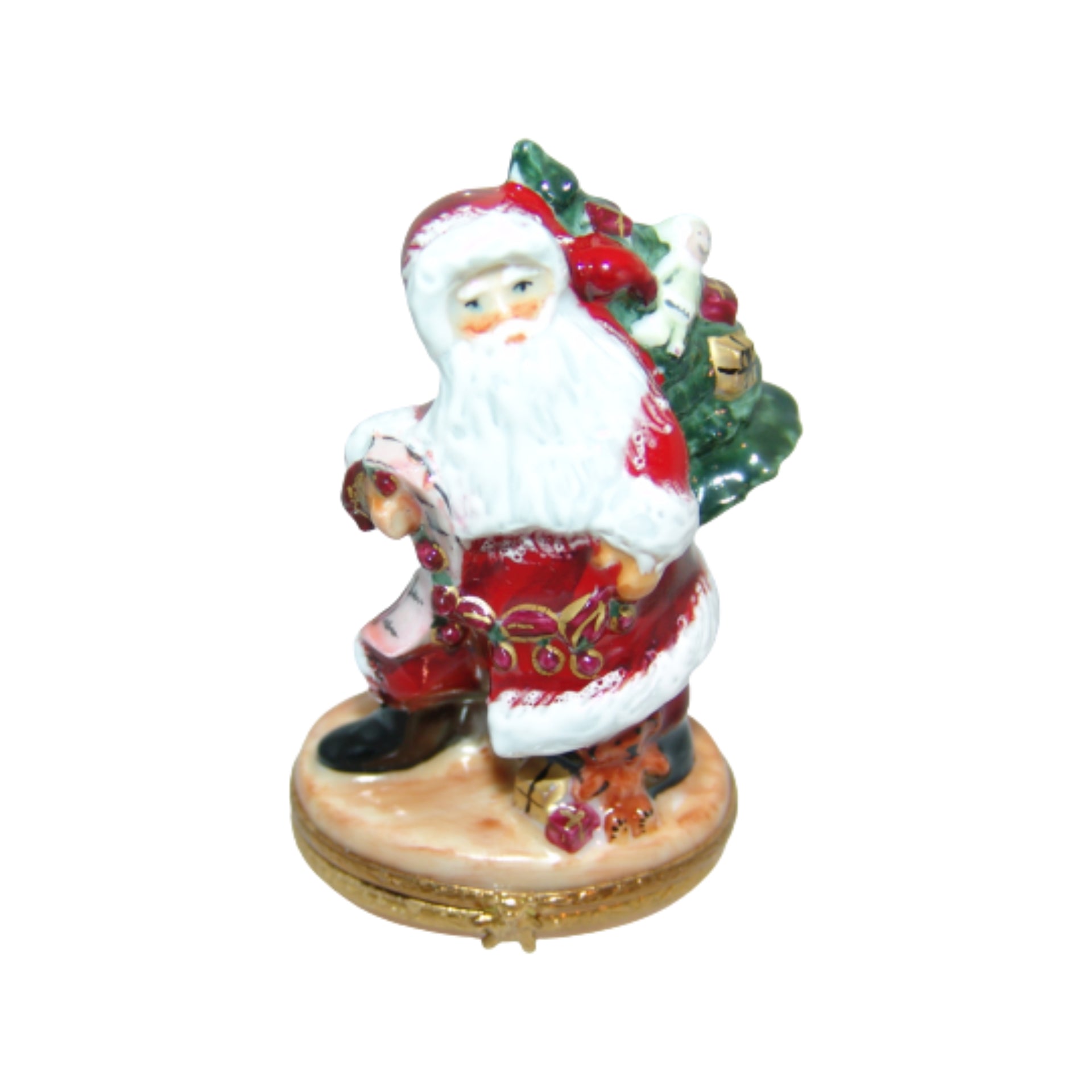 Lynn Haney Jingle Claus Limoges Box for Christmas Decor