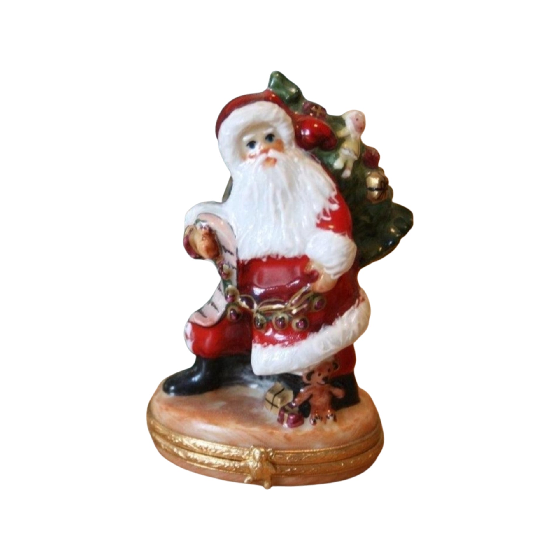 Lynn Haney Jingle Claus Limoges Box for Christmas Decor