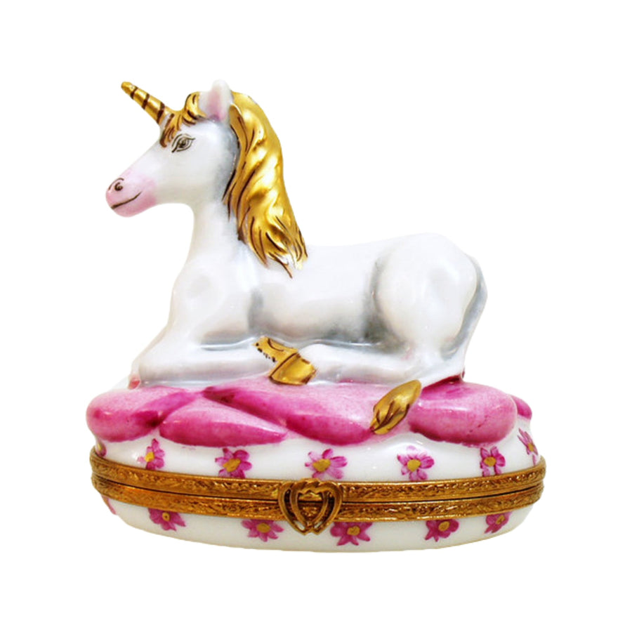 Mystical Pink Unicorn Limoges Box Artoria Limoges Box Figurine - Limoges Box Boutique