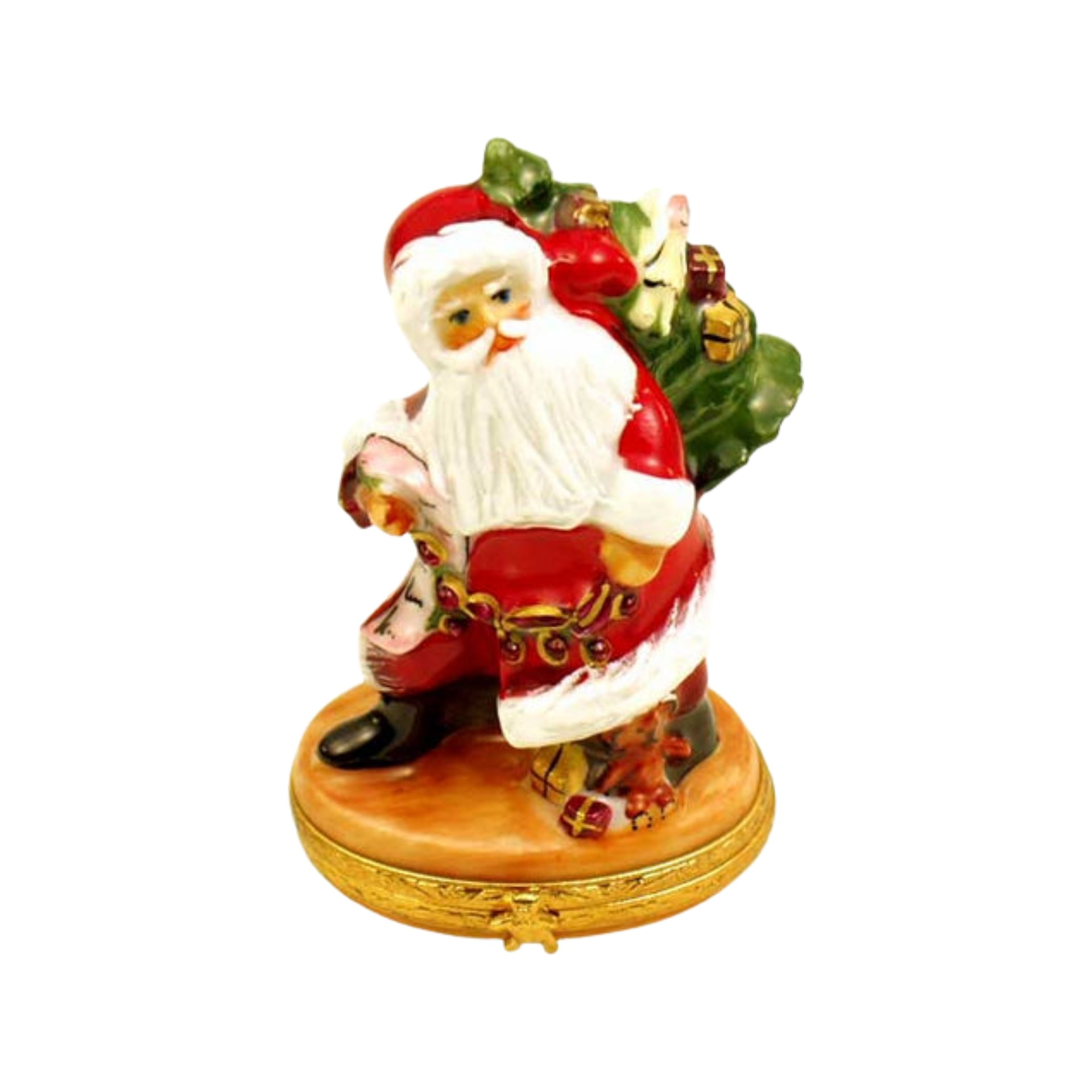 Lynn Haney Jingle Claus Limoges Box for Christmas Decor