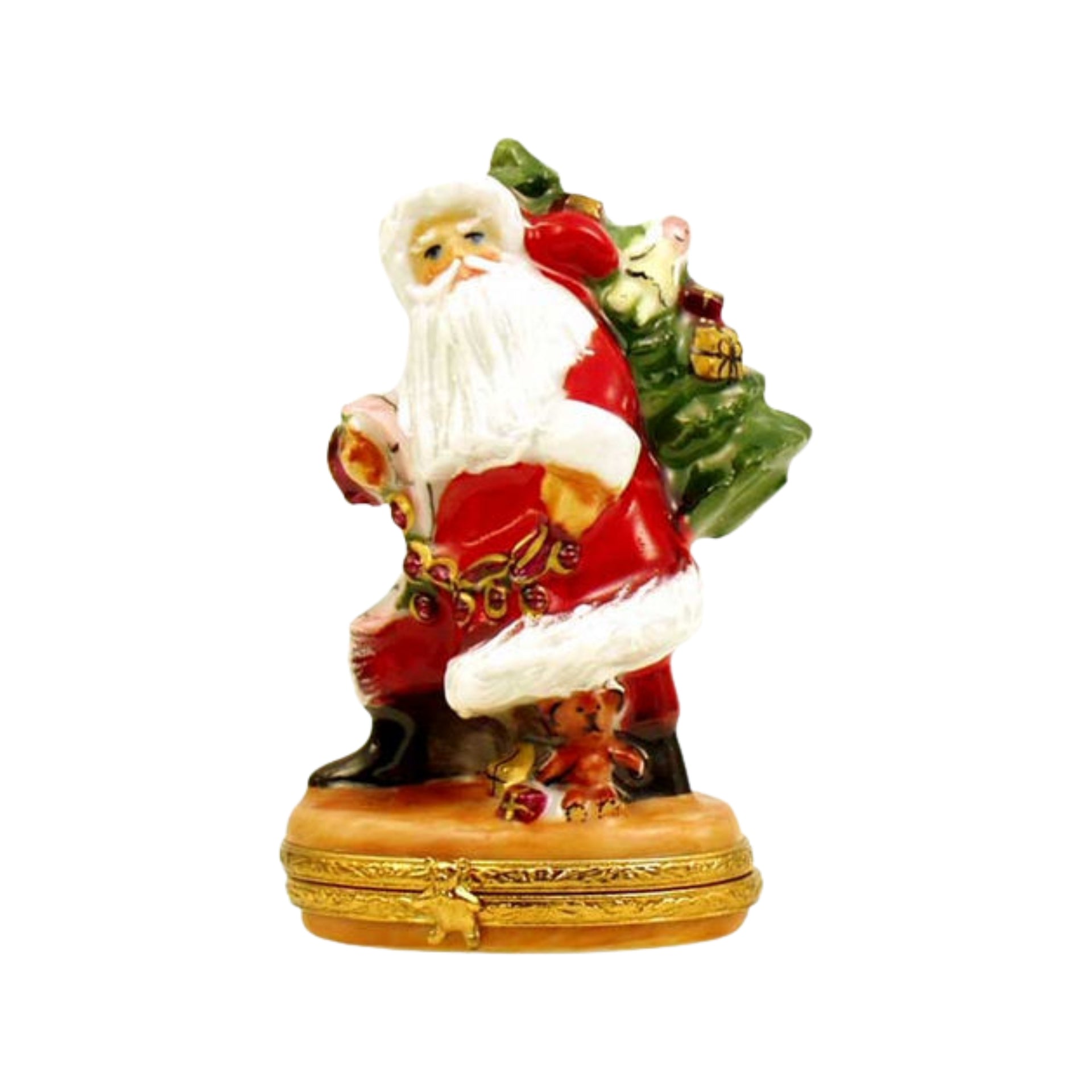 Lynn Haney Jingle Claus Limoges Box for Christmas Decor