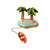 Alt text: Scenic tropical beach with palm trees and a row boat on the shore, perfect for a relaxing vacation getaway
