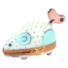 Wind-Up Mouse: Blue Limoges Box Figurine - Limoges Box Boutique