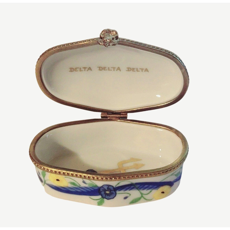 Delta Delta Delta Traditional Porcelain Limoges Trinket Box - Limoges Box Boutique