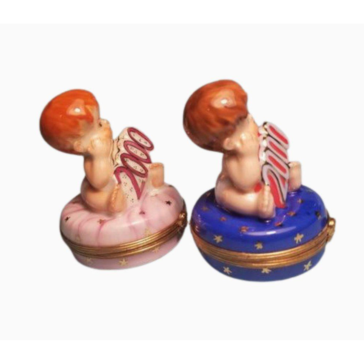 2 Babies ! Year 2000 Baby Boy & 2000 Baby Girl - SALE Limoges Box Figurine - Limoges Box Boutique