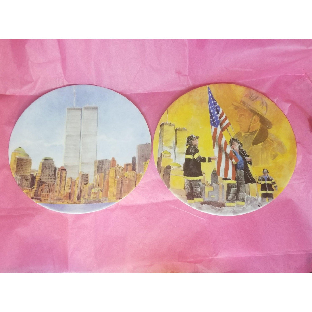 9 11 set World Trade Centers Firefighter - Limoges Box Boutique
