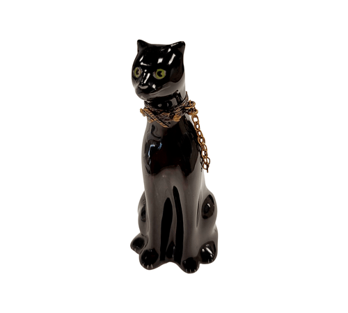 Black Panther Wild Animal Limoges Box Porcelain Figurine-cat wild-CH1R235