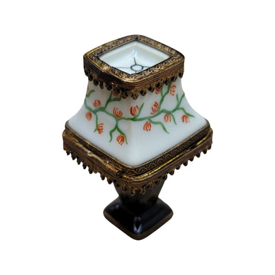 Black Table Lamp Lightbulb Limoges Box Porcelain Figurine-furniture home LIMOGES BOXES-CH6D169