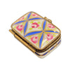 Blue Rectangle Flowers Pill-LIMOGES BOXES traditional-CH11M314