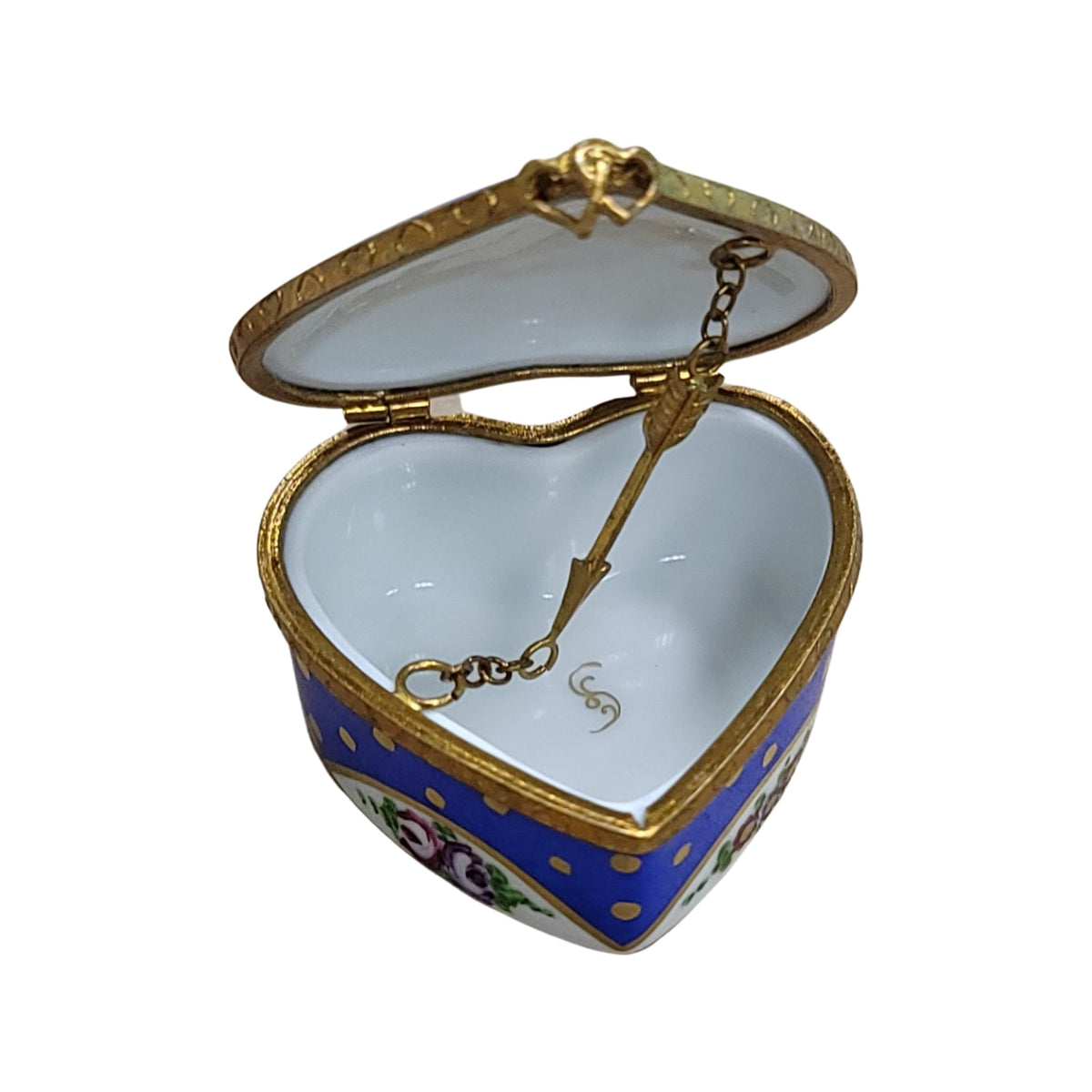 Doves on Heart-hearts LIMOGES BOXES bird-CH8C183