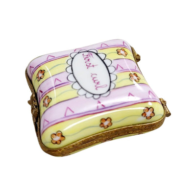 First Curl Pink Yellow-LIMOGES BOXES baby gift kids maturnity-CH8C327