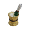 Gold Chapagne Bucket w Glasses Limoges Box Porcelain Figurine-Wine-CH9J172