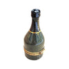 Green Champagne Bottle Limoges Box Porcelain Figurine-spirits champagne wine food-CH6D161