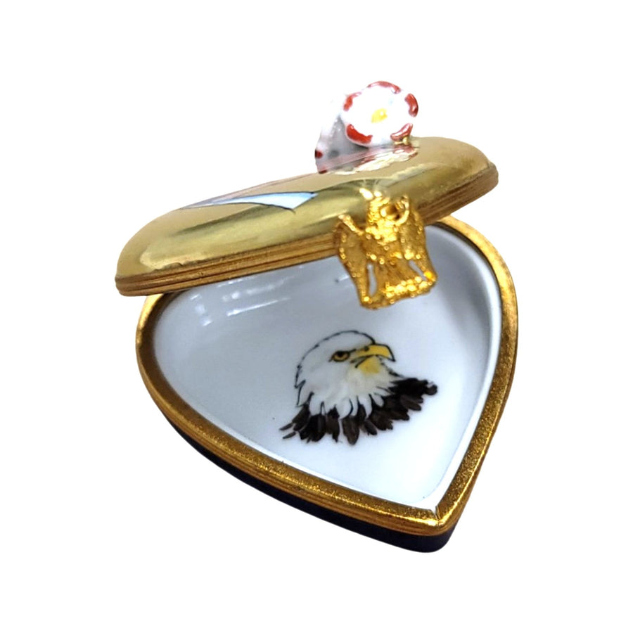 Heart Patriotic American Flag United States Limoges Box Porcelain Figurine-united states patriotic heart-CH2P382