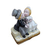Kissing Wedding Couple Limoges Box Porcelain Figurine-love baby valentine-CH8C145