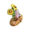 Mice under Sun Flowers Limoges Box Porcelain Figurine-garden LIMOGES BOXES mice house rabbit love valentine-CH7N242