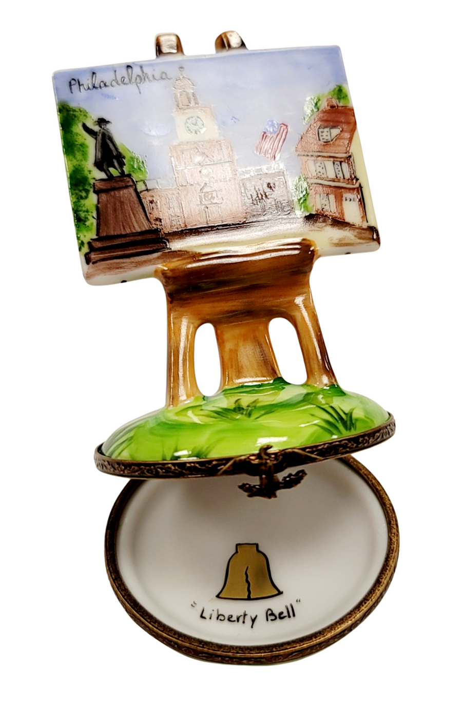 Philadelphia Easel Limoges Box Porcelain Figurine-Fine Art-CH10L101