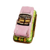 Pink Cadillac Convertable Limoges Box Porcelain Figurine-limoges box moving vehicals car-CH3S234