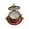 Red Soup Toureen Limoges Box Porcelain Figurine-home-CH3S193