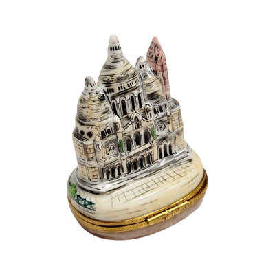 Sacre Coeur France French Basilica Limoges Box Porcelain Figurine-Limoges Boxes monuments travel world-CH3S350