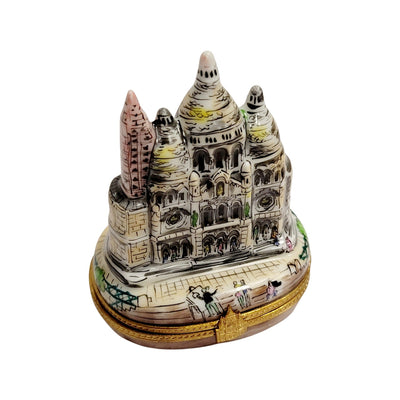 Sacre Coeur France French Basilica Limoges Box Porcelain Figurine-Limoges Boxes monuments travel world-CH3S350