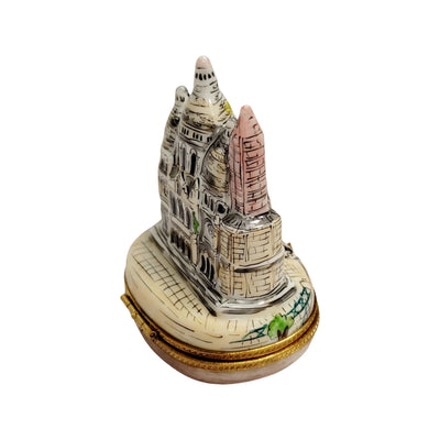 Sacre Coeur France French Basilica Limoges Box Porcelain Figurine-Limoges Boxes monuments travel world-CH3S350