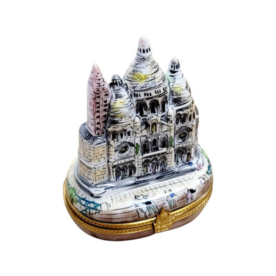 Sacre Coeur France French Basilica Limoges Box Porcelain Figurine-Limoges Boxes monuments travel world-CH3S350