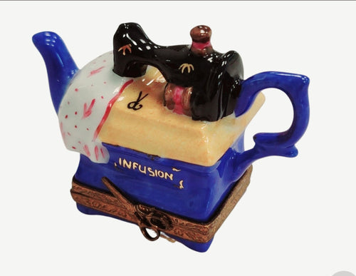 Sewing Machine Teapot-Professional Furniture Home Limoges Boxes-CH8C103