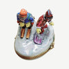 Skiers Skiing Figurine Limoges Box Figurine - Limoges Box Boutique