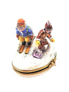 Skiers Skiing Figurine Limoges Box Figurine - Limoges Box Boutique
