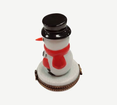 Snowman Limoges Box Porcelain Figurine-Snowman-CH1R188
