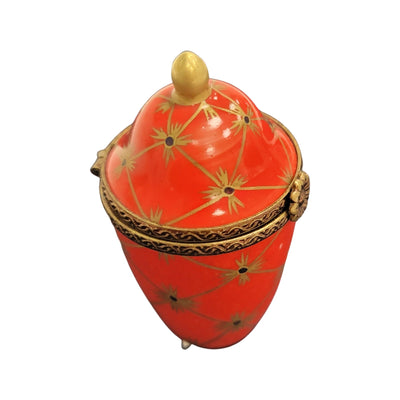 Tall Red Canister Urn-LIMOGES BOXES traditional-CH11M321tall