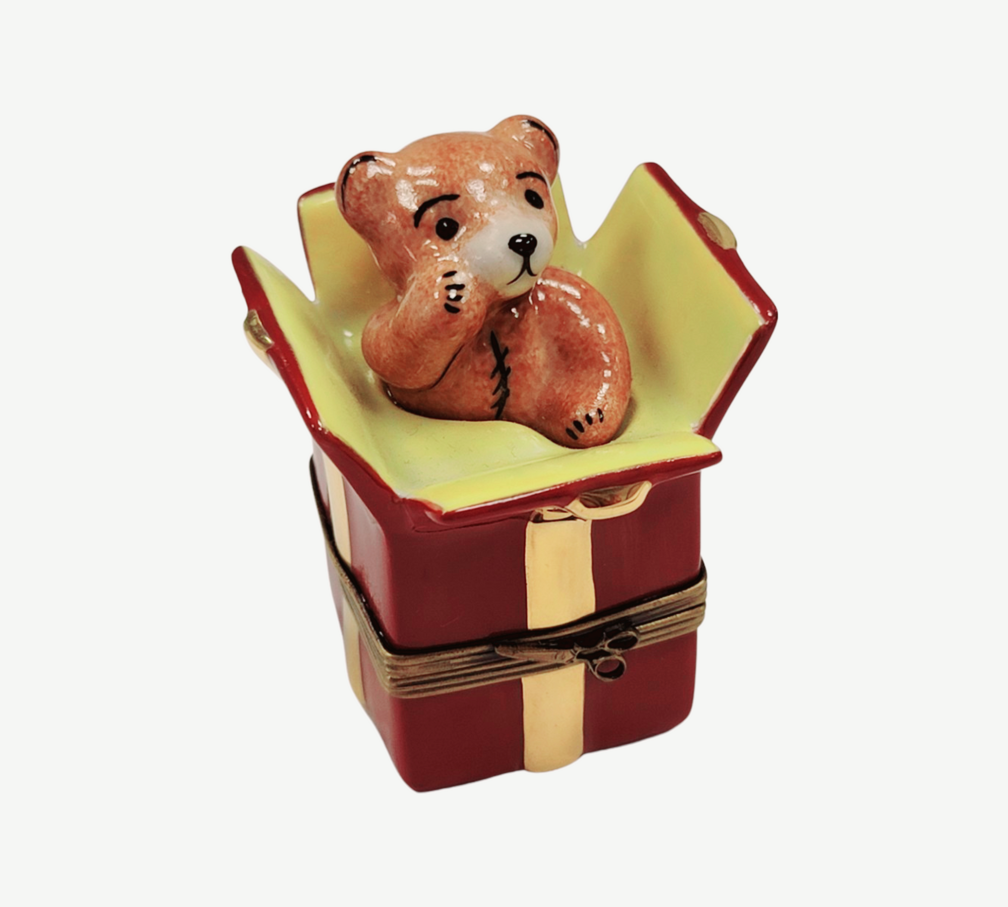 Teddy Bear w Books - Limoges Box