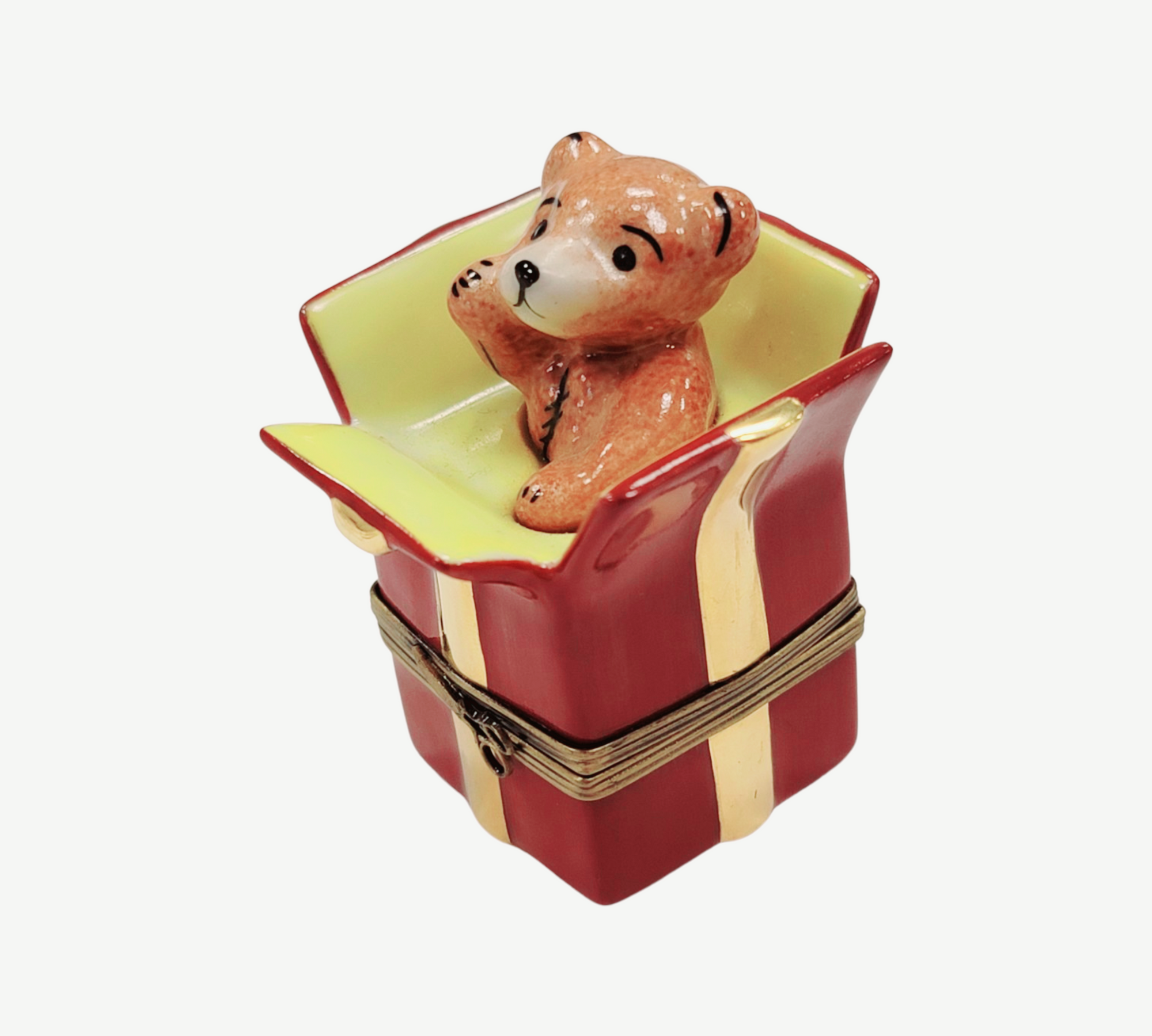 Teddy Bear w Books - Limoges Box