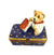 Teddy Bear w Christmas Book Limoges Box Porcelain Figurine-Teddy xmas-CH2P300