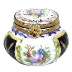 Annabelle Box :Malmaison Noir Porcelain Limoges Trinket Box - Limoges Box Boutique