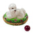 Bichon Frise Dog Lying w Ball Limoges Box - Limoges Box Boutique