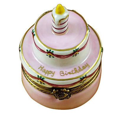 Birthday Cake With Pink Candle