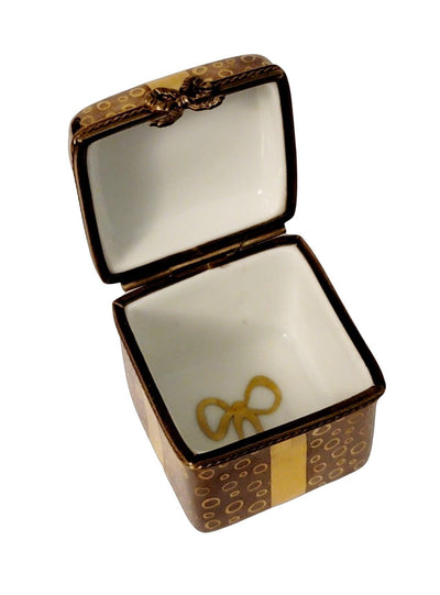 Black Gold Gift Box Present Limoges Box Figurine - Limoges Box Boutique