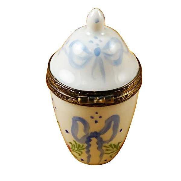 Blue and White Urn Porcelain Limoges Trinket Box - Limoges Box Boutique