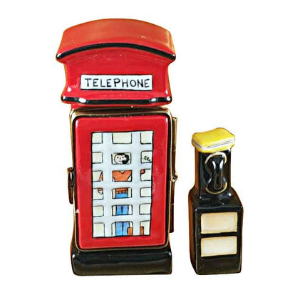 British Phone Booth with Removable Telephone